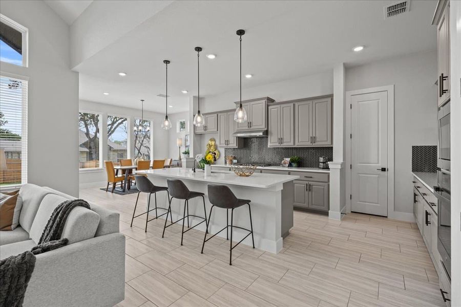 Furnished interior view inside a new home in 6 Creeks, Kyle (Image 28).