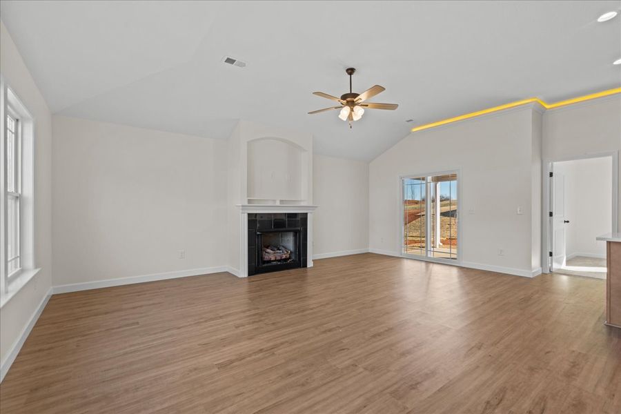 Representative unfurnished interior of a home built from the Cheshire by Enchanted Homes in Hampshire Heights, Moore (Image 34).