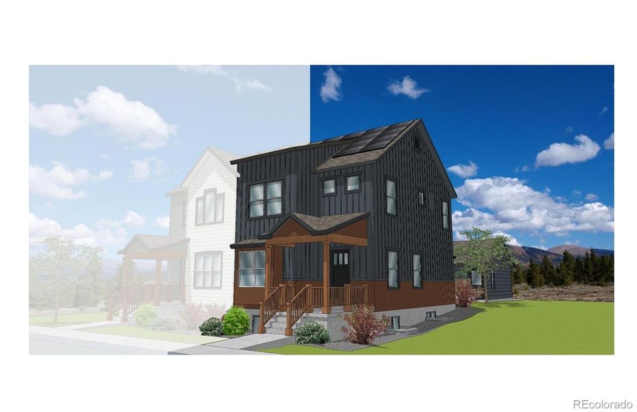 Exterior rendering of this home design in , Leadville, CO (Image 15). Exterior rendering of this home design in , Leadville, CO (Image 15).