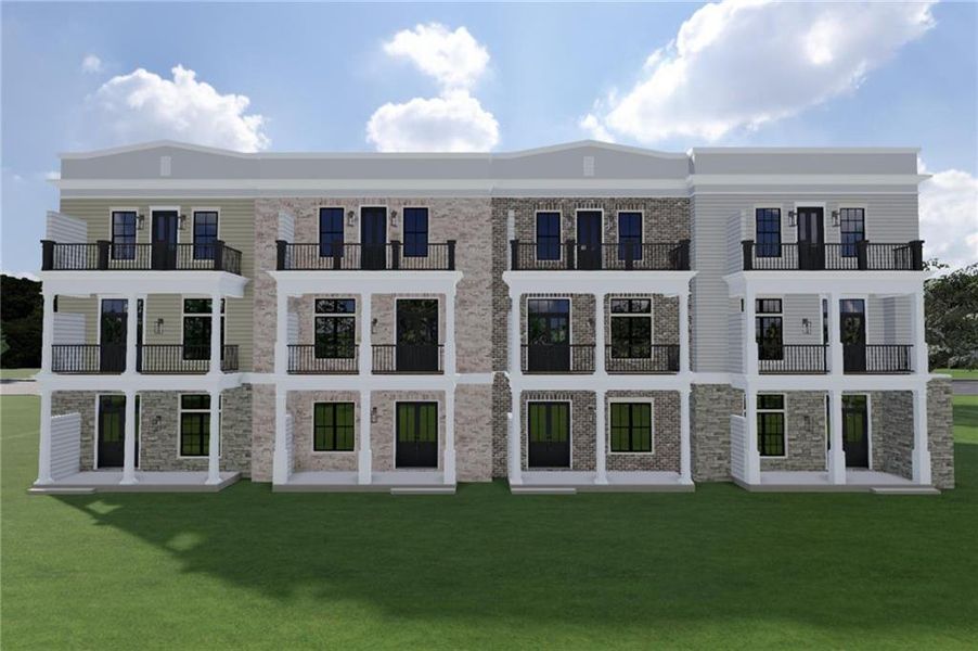 Front exterior of a new home in Wills Overlook, Alpharetta, GA, highlighting curb appeal (Image 11).