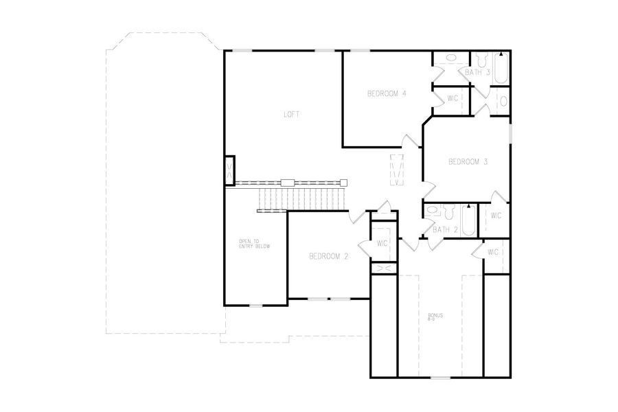 2D floor plan layout for the Margaret by DRB Homes in Saddleridge, Senoia, GA (Image 4).