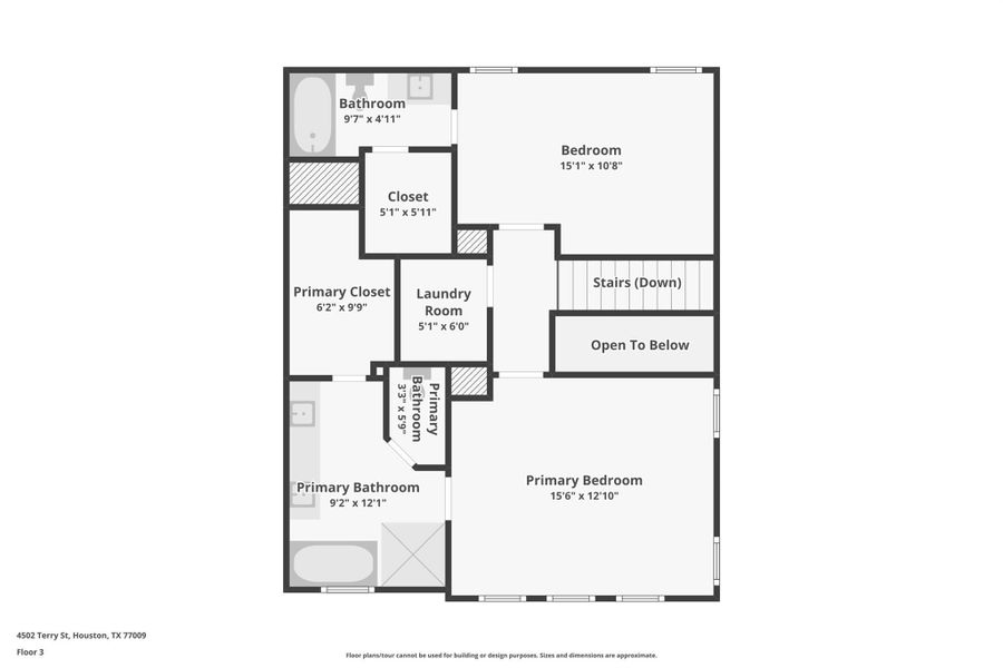 2D floor plan layout of this home in , Houston, TX (Image 7).