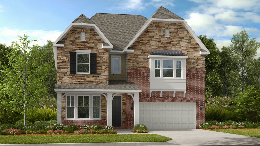 Representative exterior photo of a completed home built from the Somerset by Taylor Morrison in River Falls, Tega Cay, SC (Image 19).