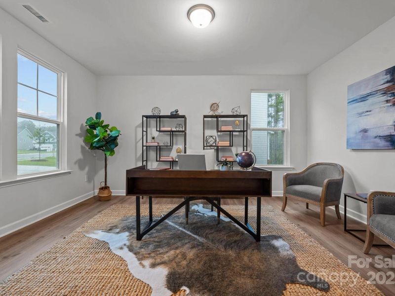 Furnished interior view inside a new home in Enclave at Belmont, Belmont (Image 9). Furnished interior view inside a new home in Enclave at Belmont, Belmont (Image 9).