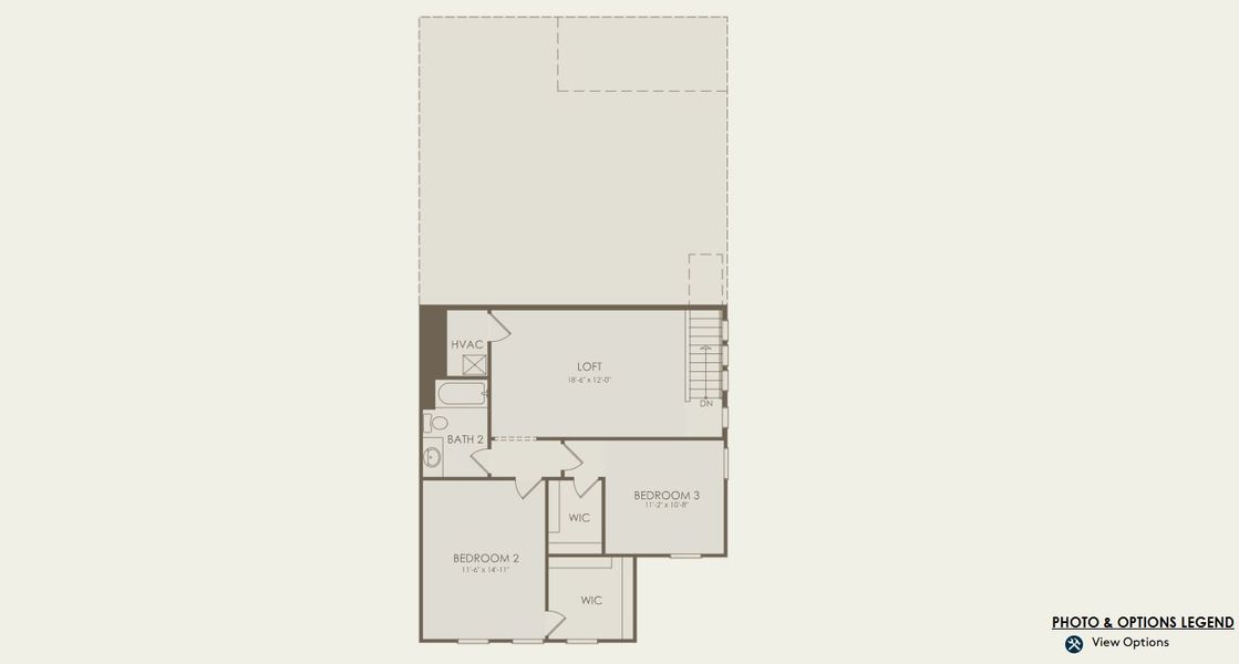 2D floor plan layout for the Seaport by Pulte Homes in Seminole Palms, Palm Coast, FL (Image 4).