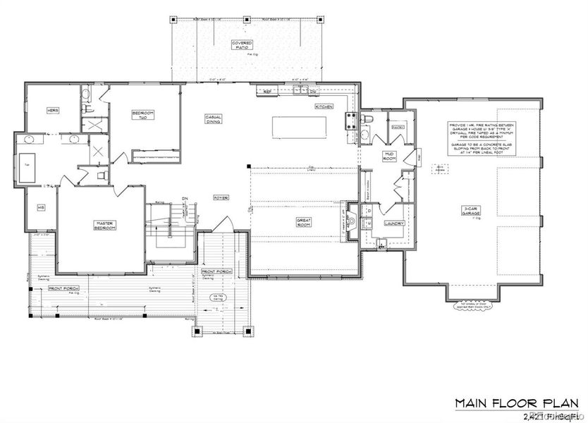 Main level floor plan