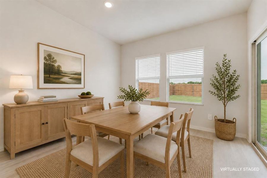 Dining area- virtually staged