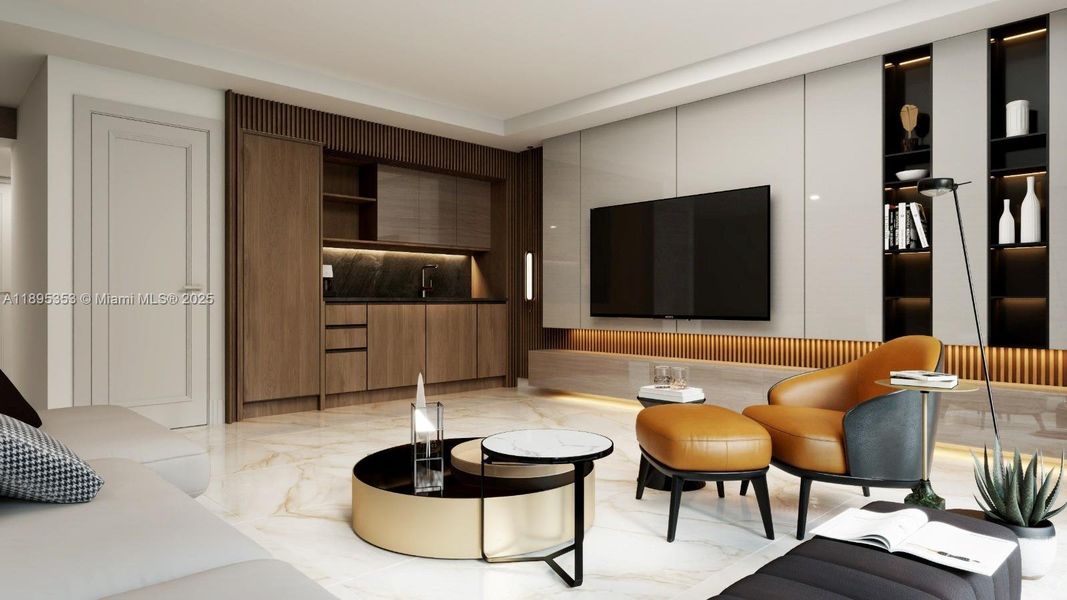 Furnished interior view inside a new home in , Fort Lauderdale (Image 8). Furnished interior view inside a new home in , Fort Lauderdale (Image 8).