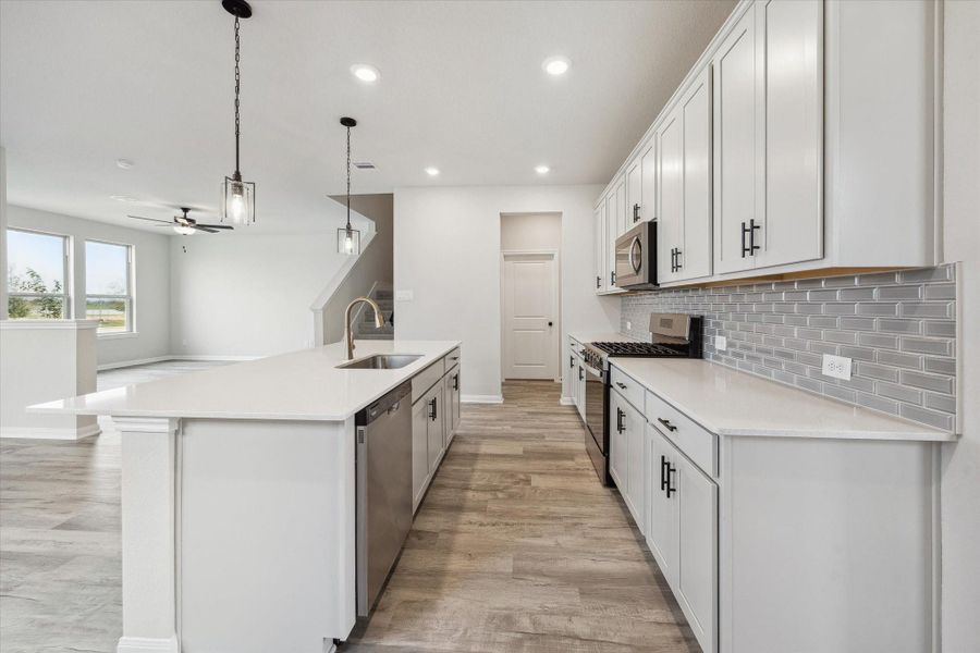 Furnished interior view inside a new home in Elyson, Katy (Image 11).
