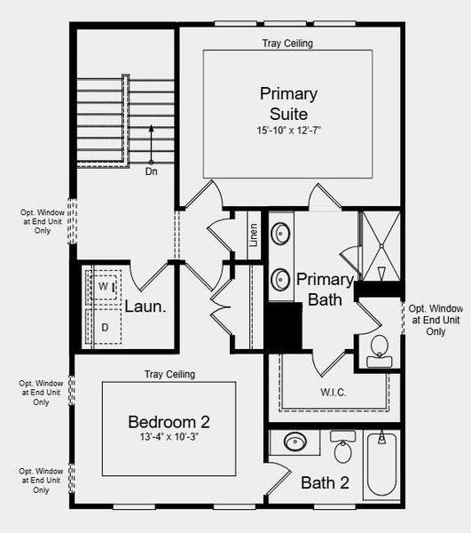 2D floor plan layout of this home in Rosewood Farm, Lawrenceville, GA (Image 6).