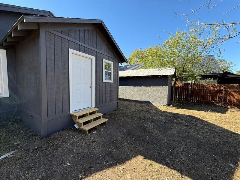 Exterior details and patio area of a home in , Coleman (Image 14).