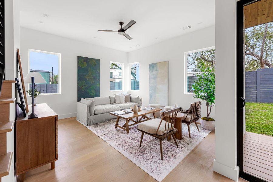 Bright and airy living room
