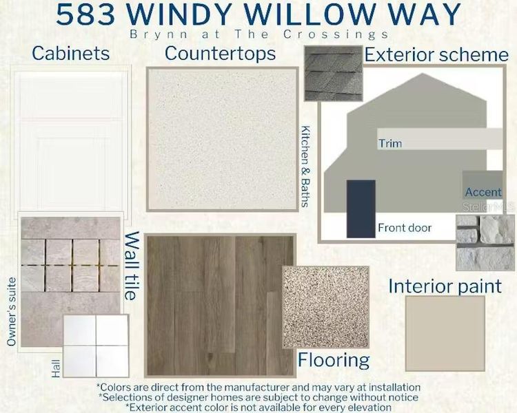 Sample of building materials used in homes in The Crossings - Bungalows, St. Cloud (Image 4).