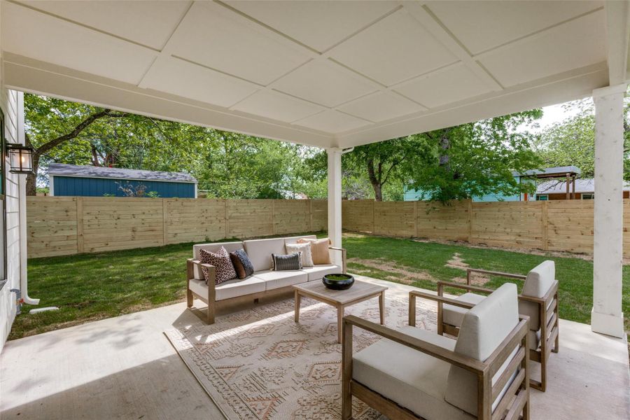Exterior details and patio area of a home in , Austin (Image 3).