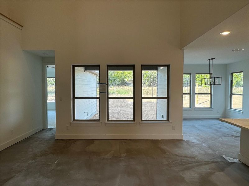 Family Room with Soaring Ceilings