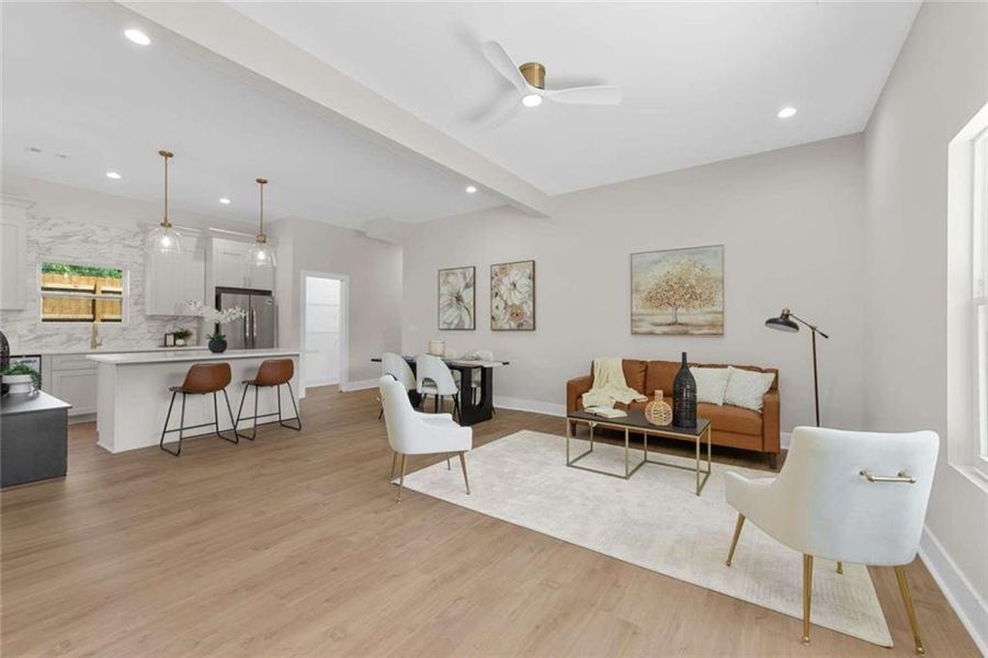 Furnished interior view inside a new home in , Atlanta (Image 6).