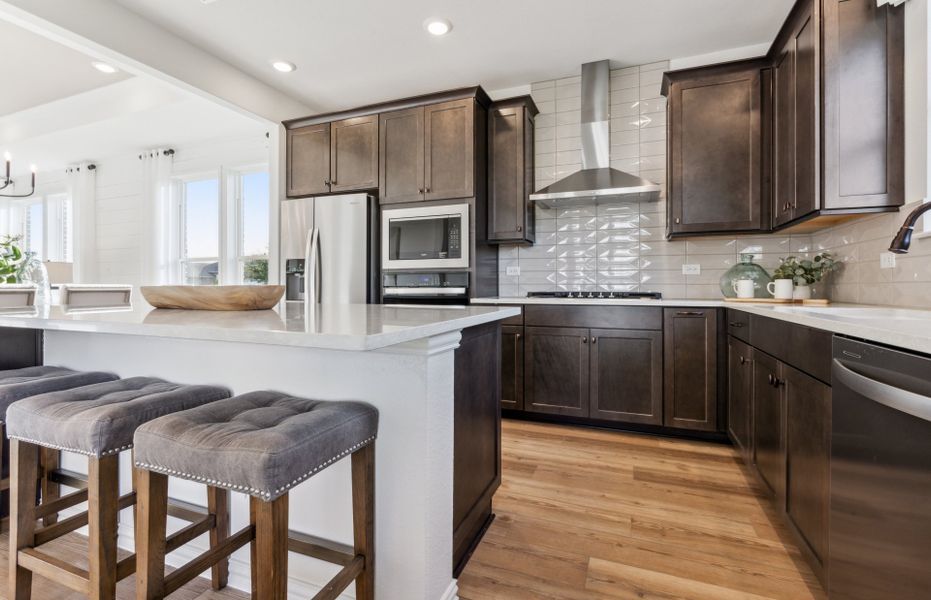 Abundant cabinet space in kitchen