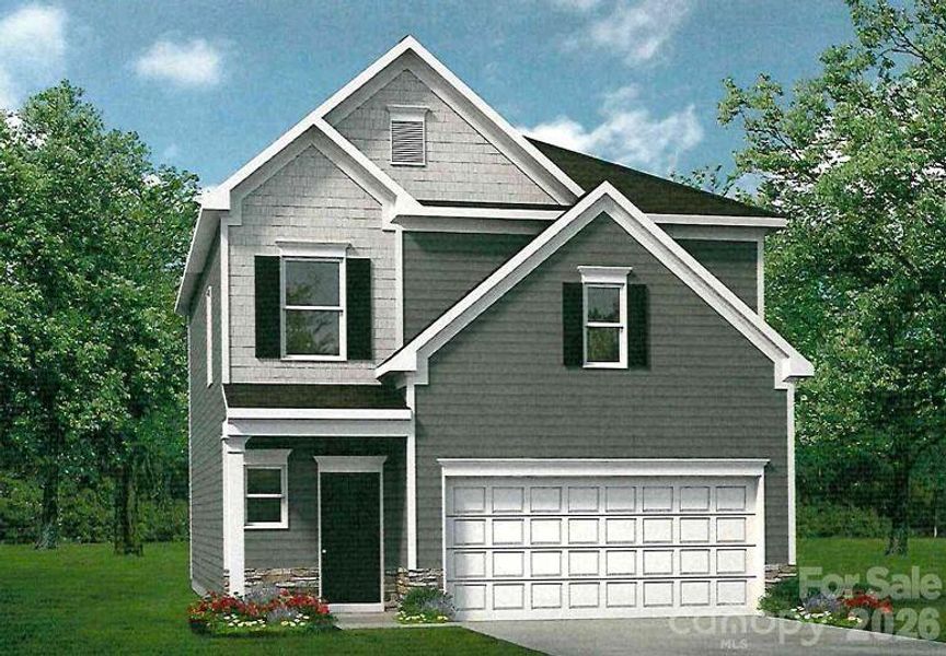 Front exterior of a new home in Country Club Village, Salisbury, NC, highlighting curb appeal (Image 1). Front exterior of a new home in Country Club Village, Salisbury, NC, highlighting curb appeal (Image 1).