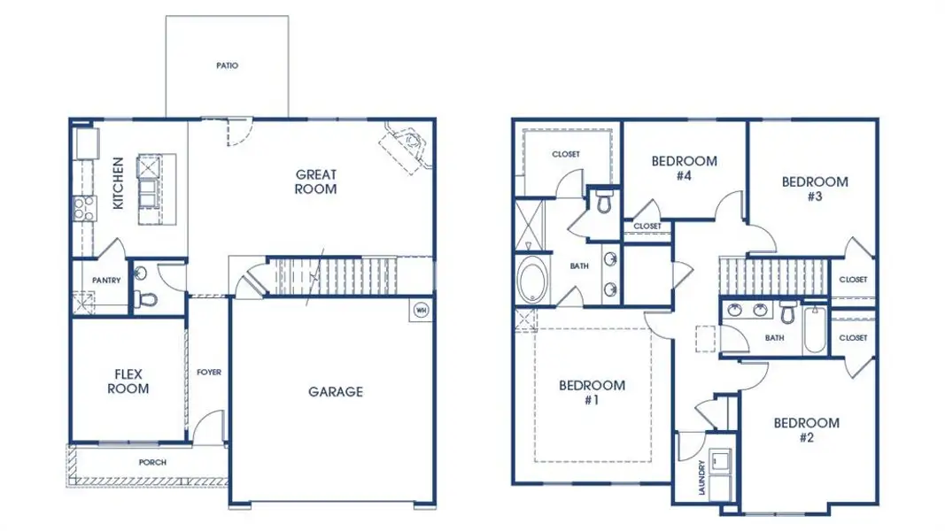 2D floor plan layout of this home in Champion's Run, Lithonia, GA (Image 3).