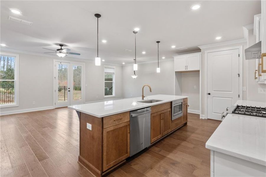 Furnished interior view inside a new home in Waterside Townhomes, Peachtree Corners (Image 5).
