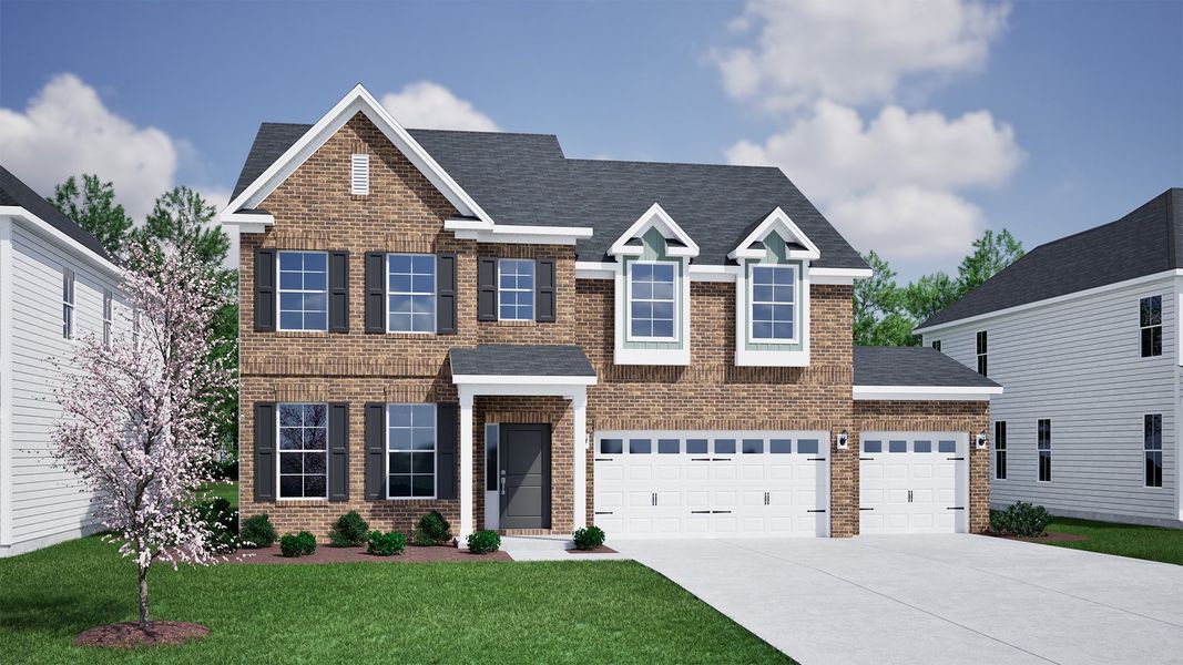 Representative exterior photo of a completed home built from the Edisto - Vanguard Collection by Mungo Homes in Scotts Hill Village, Wilmington, NC (Image 26).