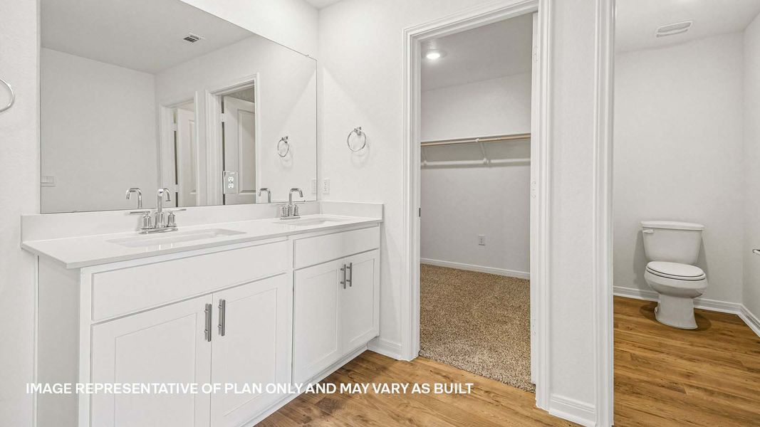 Representative furnished interior of a home built from the The Gaven by D.R. Horton in Prairie Lakes, Buda (Image 9).