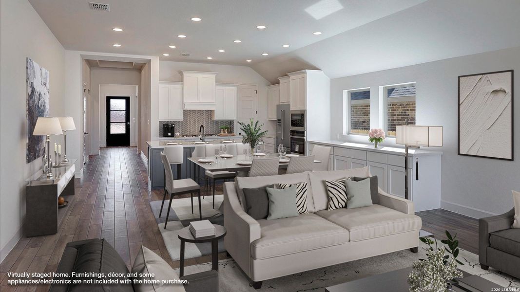 Furnished interior view inside a new home in Arcadia Ridge, San Antonio (Image 12). Furnished interior view inside a new home in Arcadia Ridge, San Antonio (Image 12).