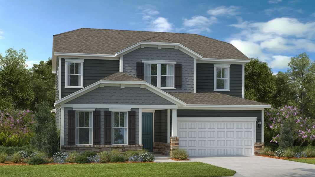 Representative exterior photo of a completed home built from the Cotswold Signature by Taylor Morrison in The Coves on Lake Wylie, Charlotte, NC (Image 2).
