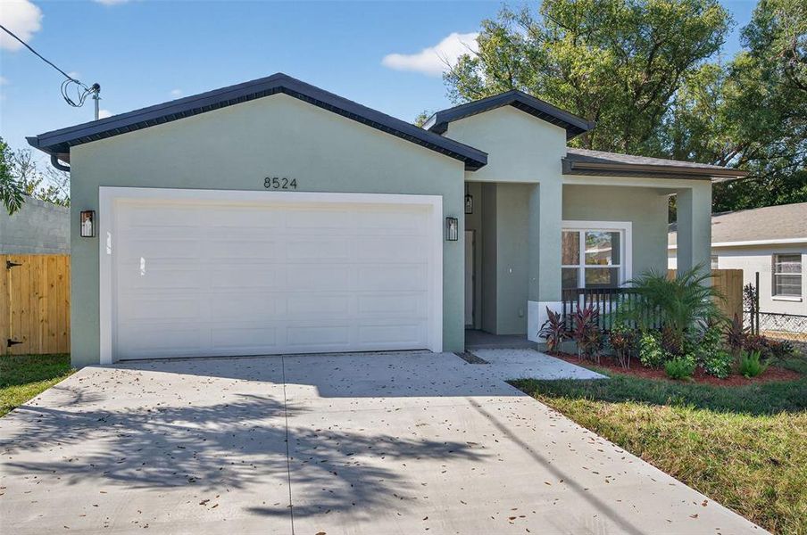 Front exterior of a new home in , Tampa, FL, highlighting curb appeal (Image 2). Front exterior of a new home in , Tampa, FL, highlighting curb appeal (Image 2).