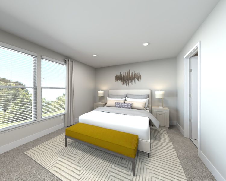 The primary bedroom offers a private retreat.