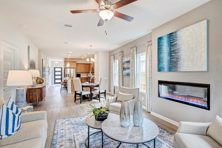 Furnished interior view inside a new home in , Crowley (Image 9).