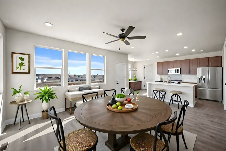 Furnished interior view inside a new home in Trails at Aspen Ridge-3, Colorado Springs (Image 3).
