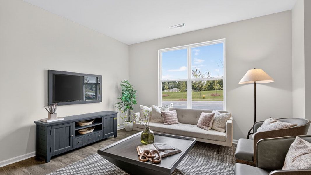 Furnished interior view inside a new home in The Townes at Anderson Farm, Wendell (Image 10).