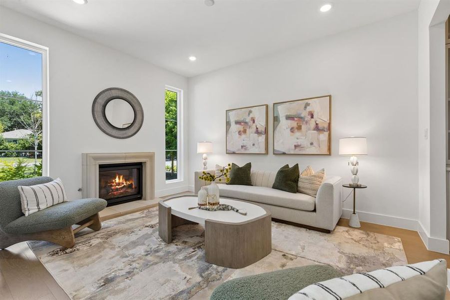 Furnished interior view inside a new home in , Dallas (Image 18).