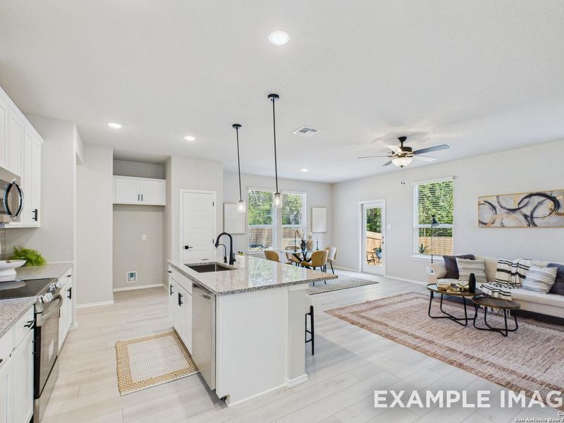 Furnished interior view inside a new home in Meadows at Oak Creek, San Antonio (Image 6).