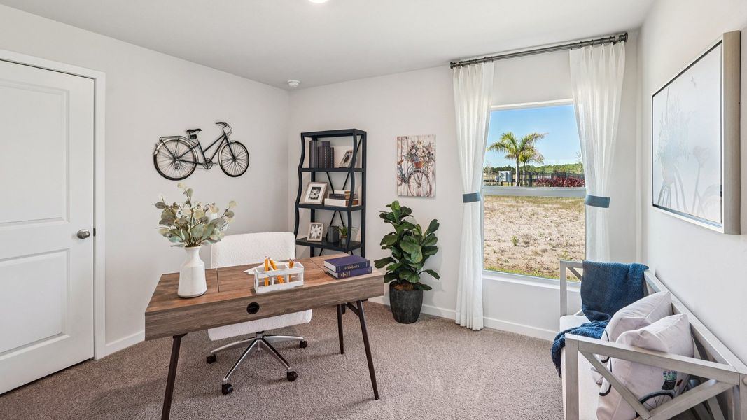 Furnished interior view inside a new home in Coral Bay - Express & Tradition, North Fort Myers (Image 19).