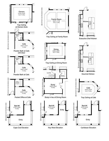 2D floor plan layout for the The Ellaville by Providence Homes (Florida) in Reflections at Nocatee, Nocatee, FL (Image 25).