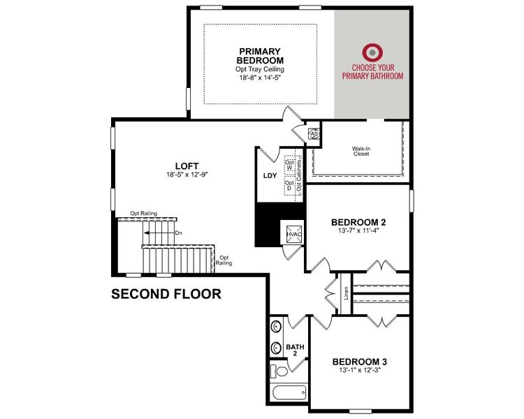 2D floor plan layout of this home in Estates at Lake Jesup, Sanford, FL (Image 3).