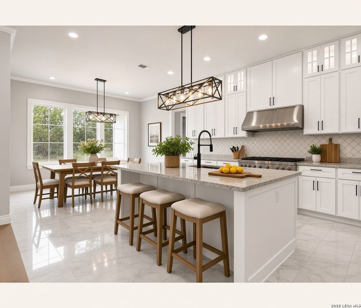 Furnished interior view inside a new home in , Bandera (Image 3).