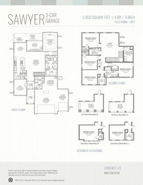 2D floor plan layout for the Sawyer by Riverside Homes in Hidden Creek at SilverLeaf Phase 1, St. Augustine, FL (Image 7). 2D floor plan layout for the Sawyer by Riverside Homes in Hidden Creek at SilverLeaf Phase 1, St. Augustine, FL (Image 7).