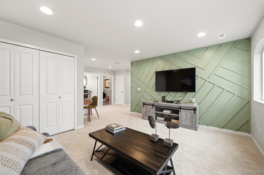 Photos shown are of a previously built model home and are intended to represent the floor plan. The home currently available may include different finishes, features, and selections.