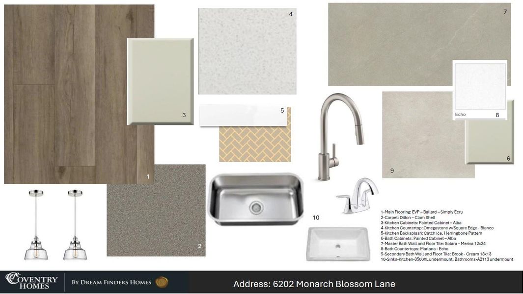 Sample of building materials used in homes in Arabella on the Prairie, Richmond (Image 14). Sample of building materials used in homes in Arabella on the Prairie, Richmond (Image 14).