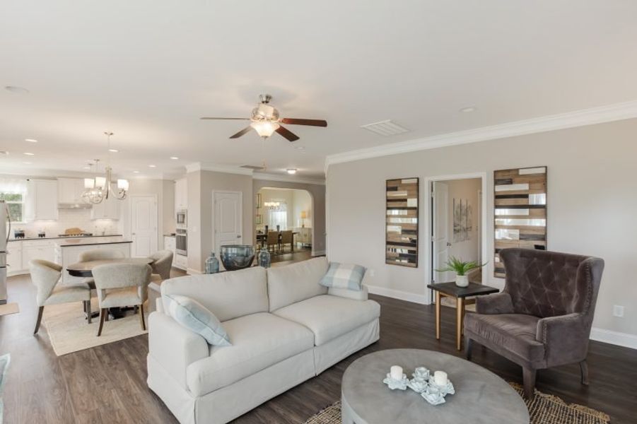 Representative furnished interior of a home built from the Hanover by Keystone Homes NC in Council Creek, Graham (Image 12).