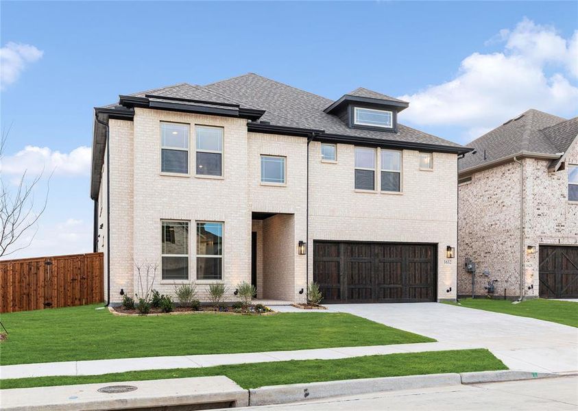 Front exterior of a new home in Willow Wood, McKinney, TX, highlighting curb appeal (Image 2).