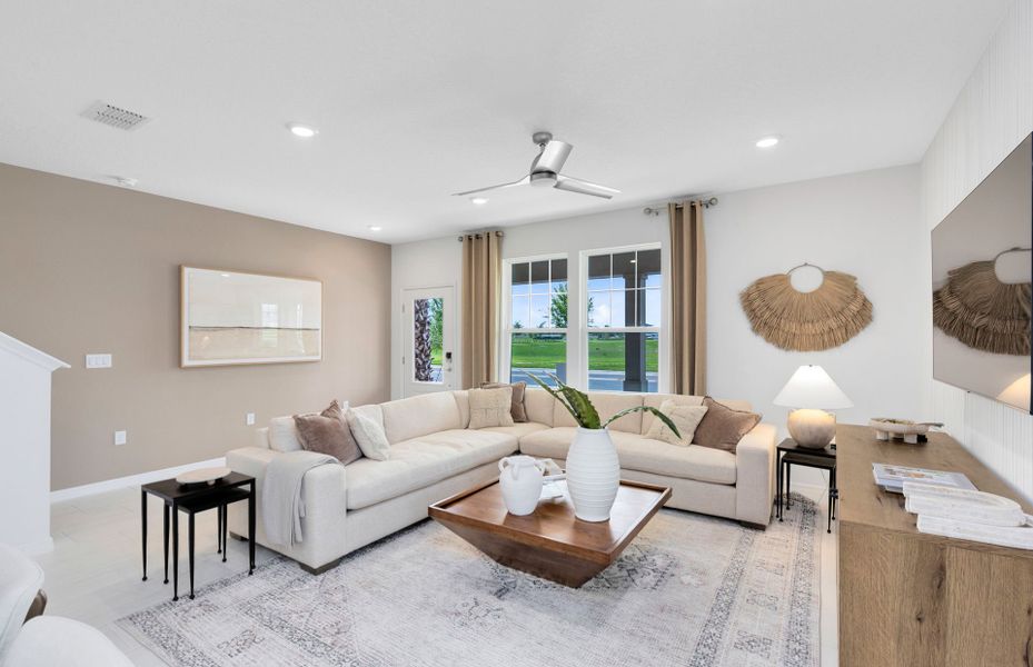 Furnished interior view inside a new home in Silverleaf Oaks, Winter Garden (Image 4). Furnished interior view inside a new home in Silverleaf Oaks, Winter Garden (Image 4).