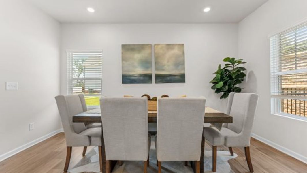 Representative furnished interior of a home built from the Kinsley by Piedmont Residential in Magnolia Trace, Flowery Branch (Image 5).