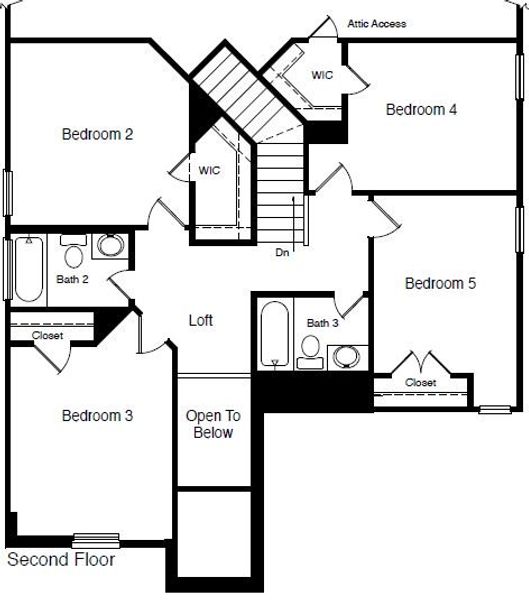 2D floor plan layout of this home in Yukon Ridge, Odessa, TX (Image 5).