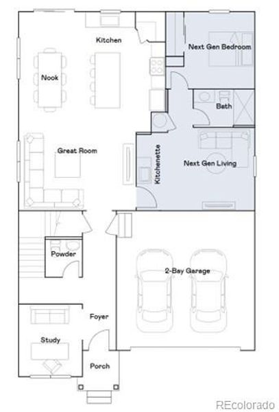 2D floor plan layout of this home in Kinston, Loveland, CO (Image 3).