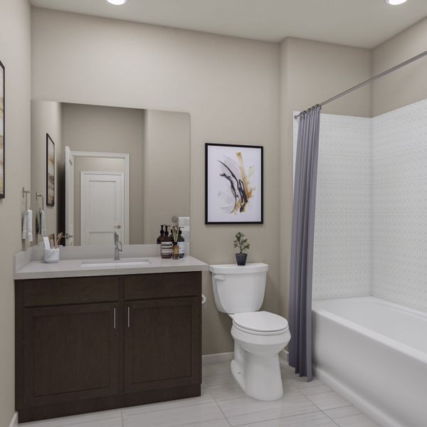 Representative furnished interior of a home built from the 2804 by Tri Pointe Homes in The Aurora Highlands, Aurora (Image 8).