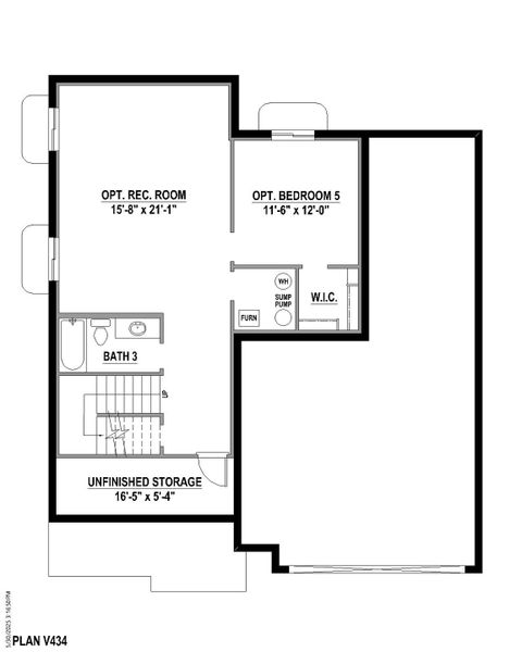 Plan V434 Base Bed Plan V434 Base Bed